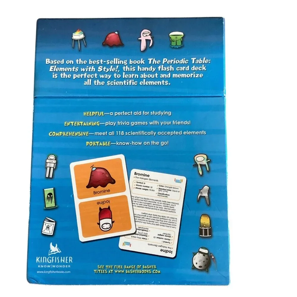 Basher‎ Science Periodic Table Flash Cards Toucan Books Educational Tool